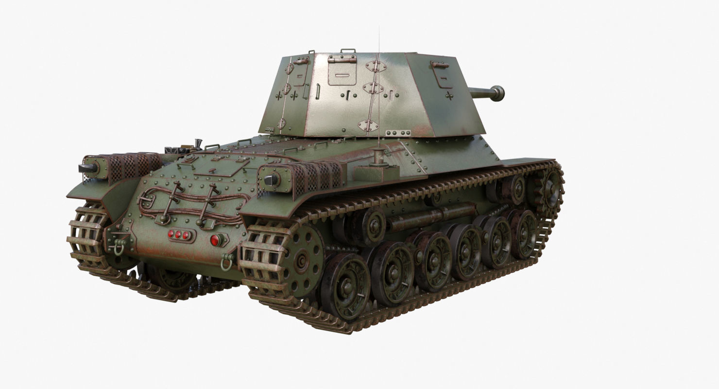 Tank Type 3 Ho Ni III Japan Mental Ray 3D model_49
