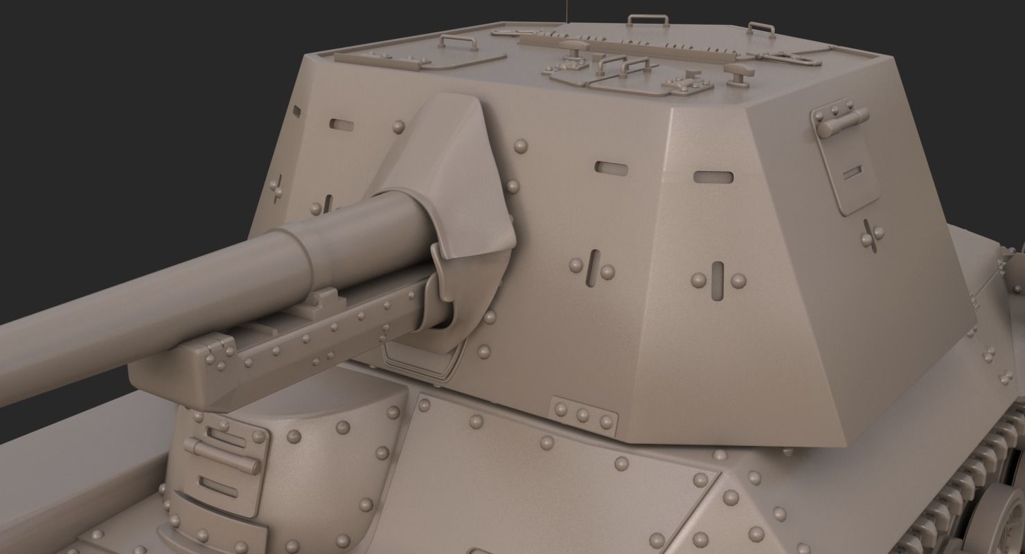 Tank Type 3 Ho Ni III Japan Mental Ray 3D model_21