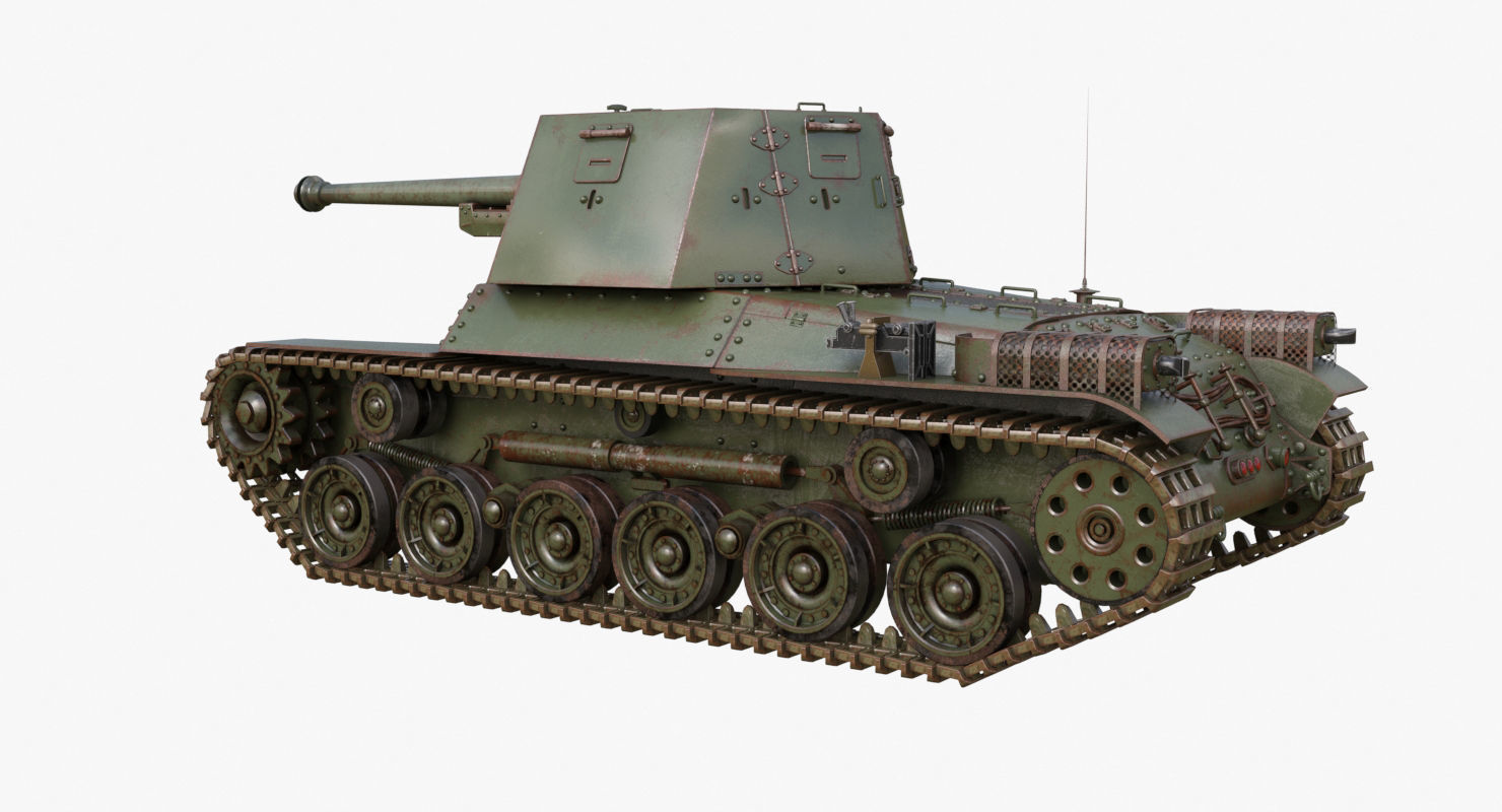 Tank Type 3 Ho Ni III Japan Mental Ray 3D model_58