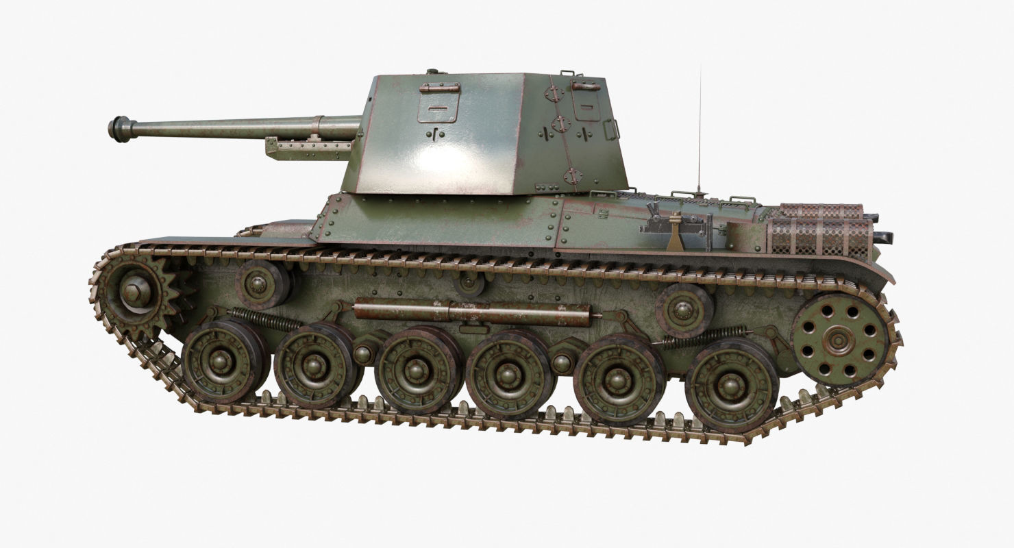 Tank Type 3 Ho Ni III Japan Mental Ray 3D model_60