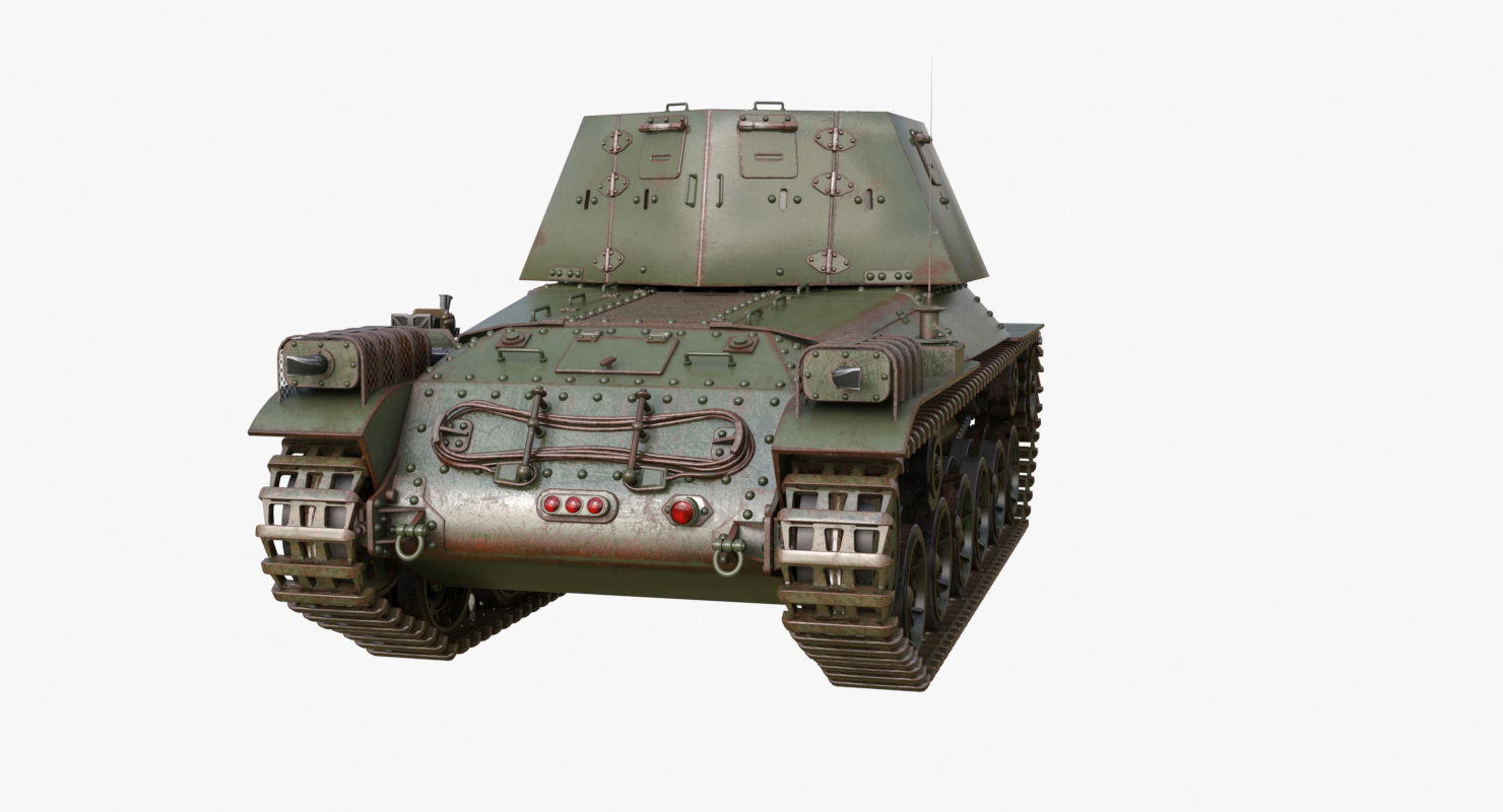 Tank Type 3 Ho Ni III Japan Mental Ray 3D model_51