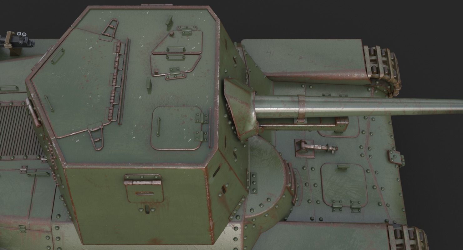 Tank Type 3 Ho Ni III Japan Mental Ray 3D model_14