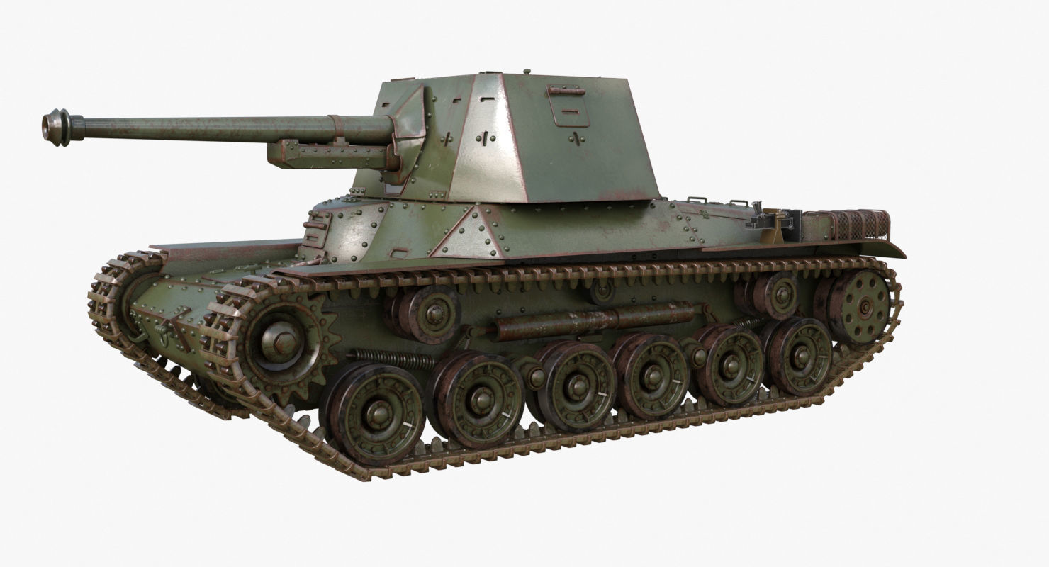Tank Type 3 Ho Ni III Japan Mental Ray 3D model_65