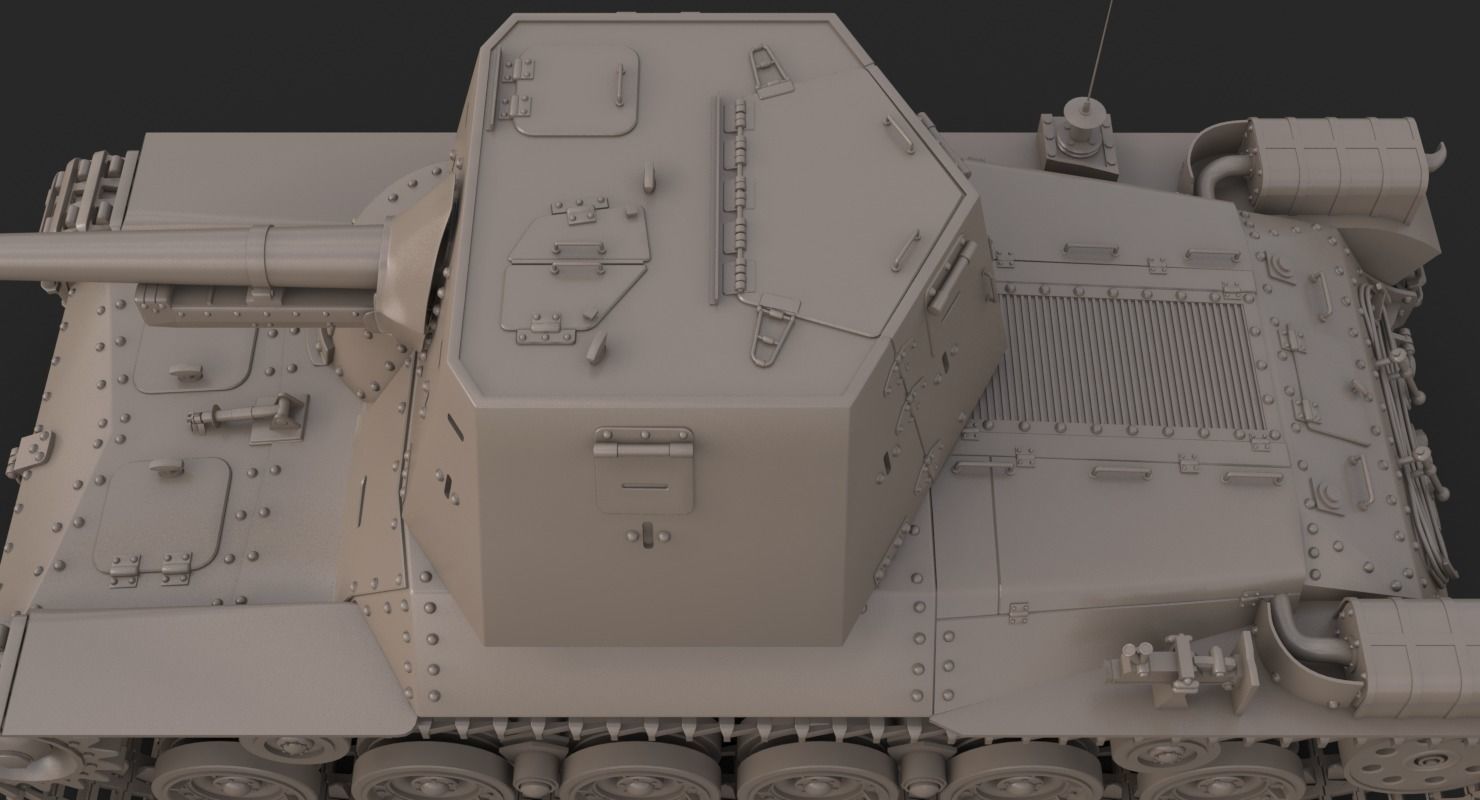 Tank Type 3 Ho Ni III Japan Mental Ray 3D model_22