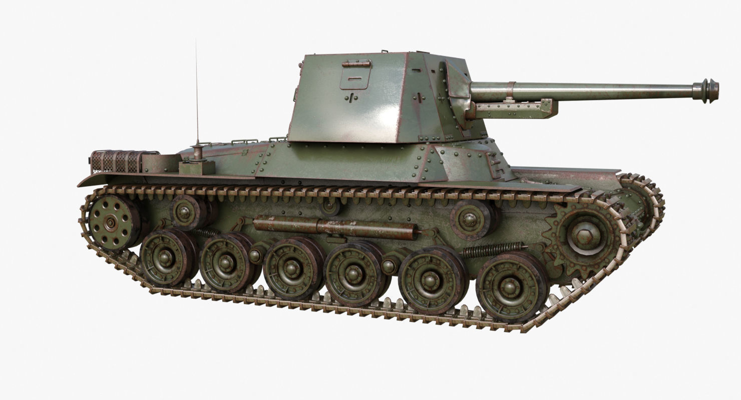 Tank Type 3 Ho Ni III Japan Mental Ray 3D model_41