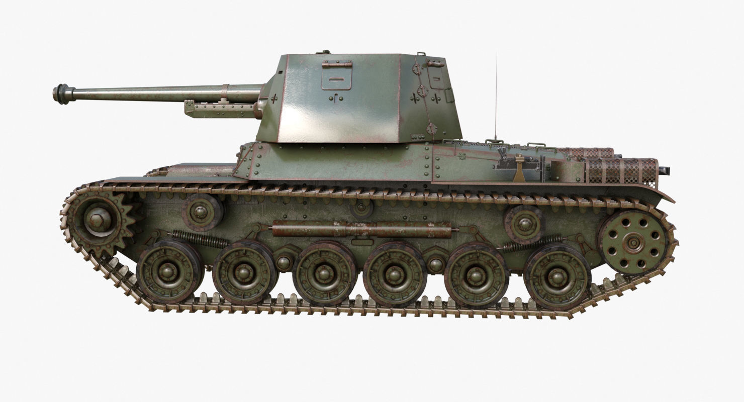 Tank Type 3 Ho Ni III Japan Mental Ray 3D model_61