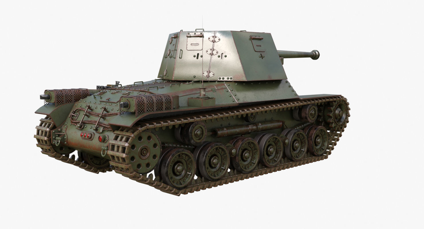Tank Type 3 Ho Ni III Japan Mental Ray 3D model_48