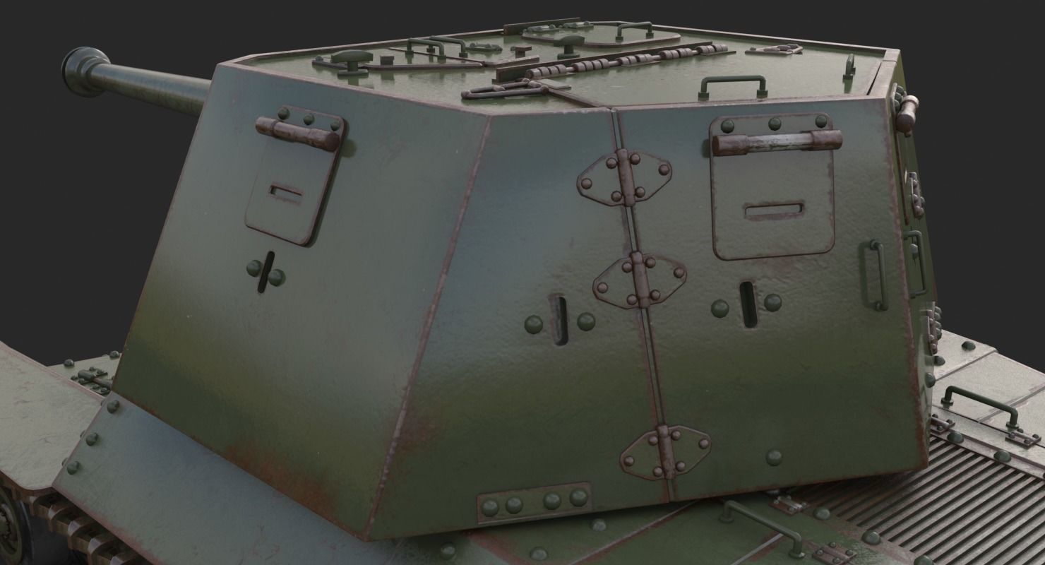 Tank Type 3 Ho Ni III Japan Mental Ray 3D model_12