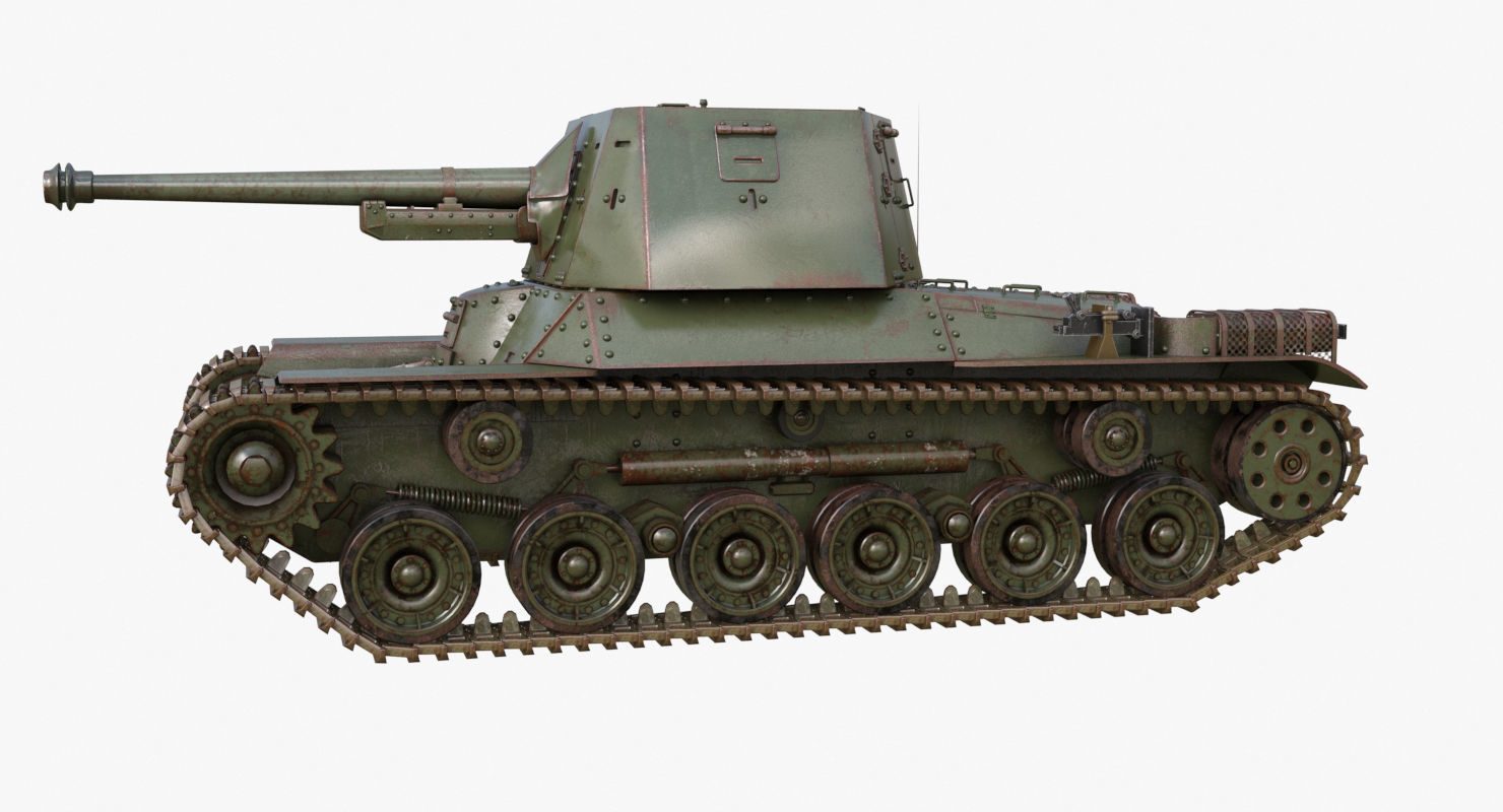 Tank Type 3 Ho Ni III Japan Mental Ray 3D model_63