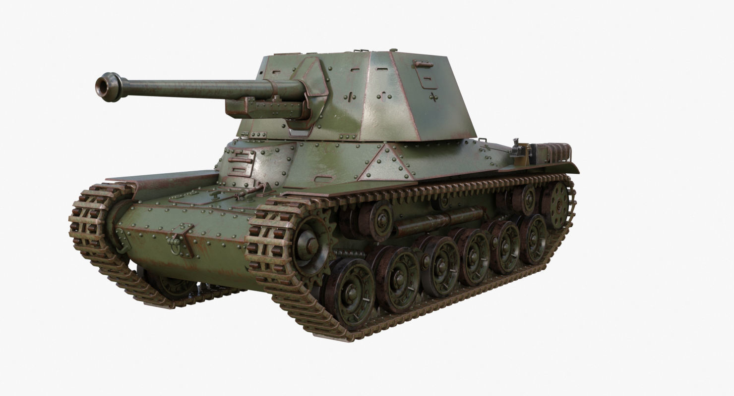 Tank Type 3 Ho Ni III Japan Mental Ray 3D model_31