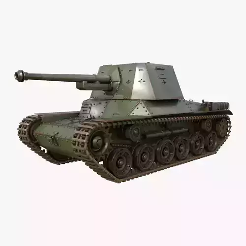 Tank Type 3 Ho Ni III Japan Mental Ray 3D model