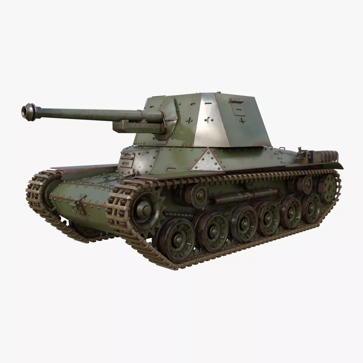 Tank Type 3 Ho Ni III Japan Mental Ray 3D model_0