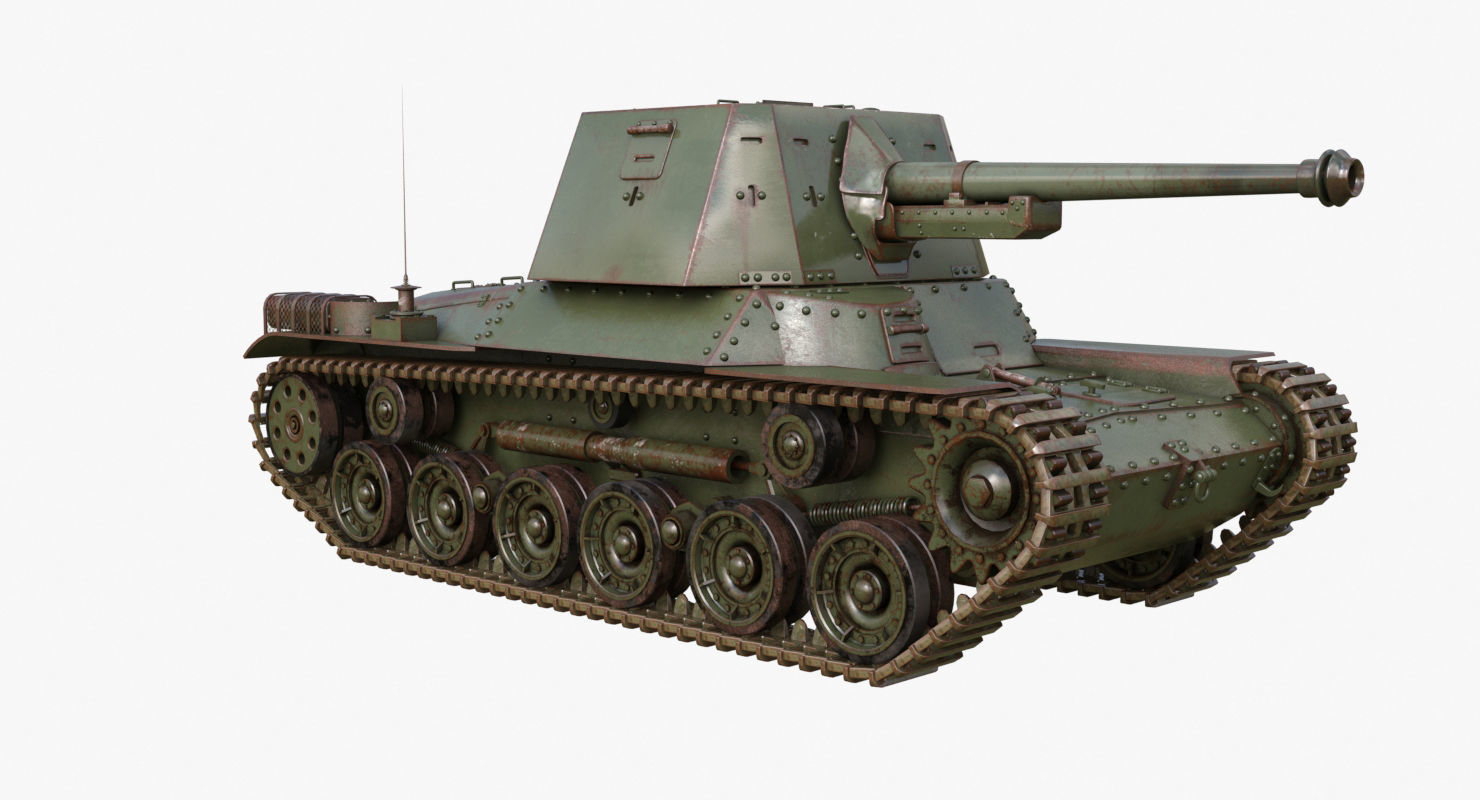 Tank Type 3 Ho Ni III Japan Mental Ray 3D model_39
