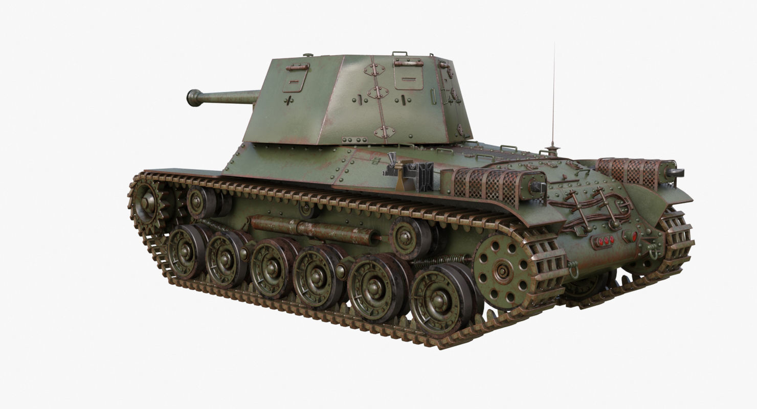 Tank Type 3 Ho Ni III Japan Mental Ray 3D model_57