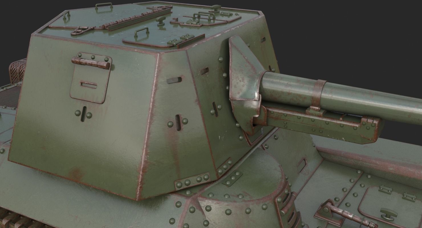 Tank Type 3 Ho Ni III Japan Mental Ray 3D model_11