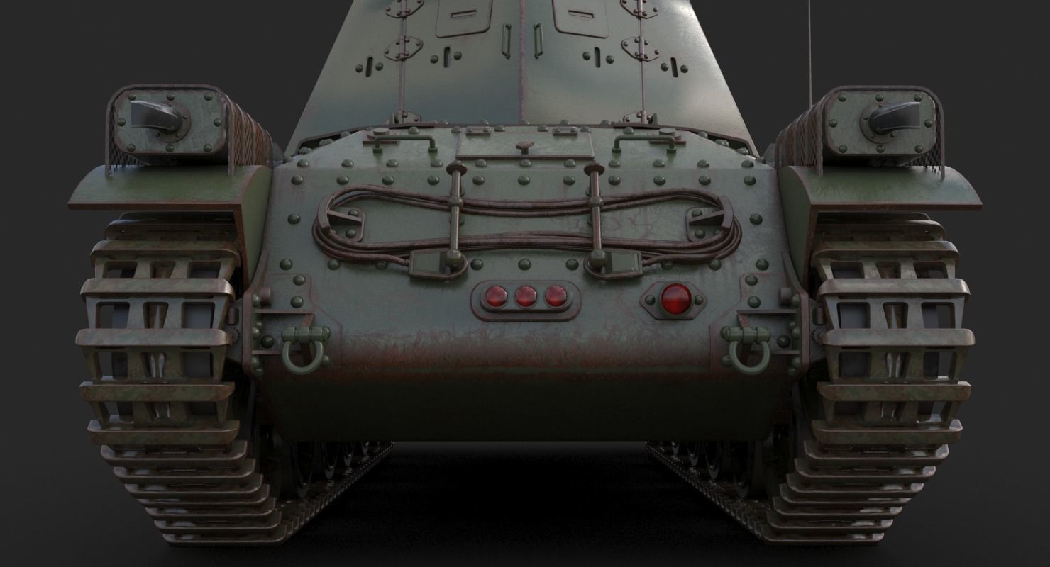 Tank Type 3 Ho Ni III Japan Mental Ray 3D model_7