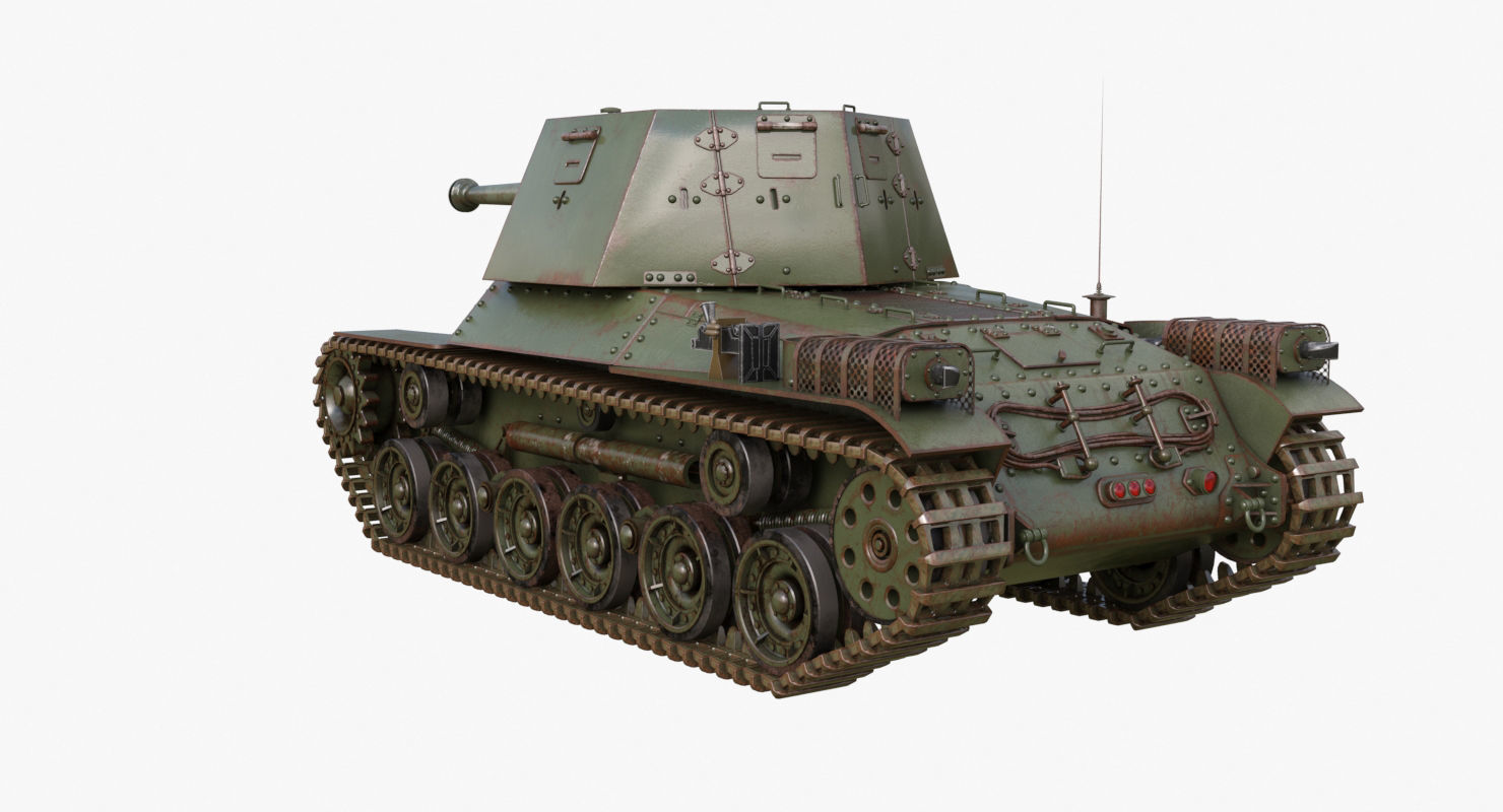 Tank Type 3 Ho Ni III Japan Mental Ray 3D model_56