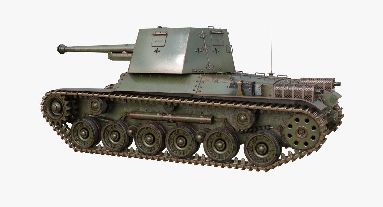 Tank Type 3 Ho Ni III Japan Mental Ray 3D model_59