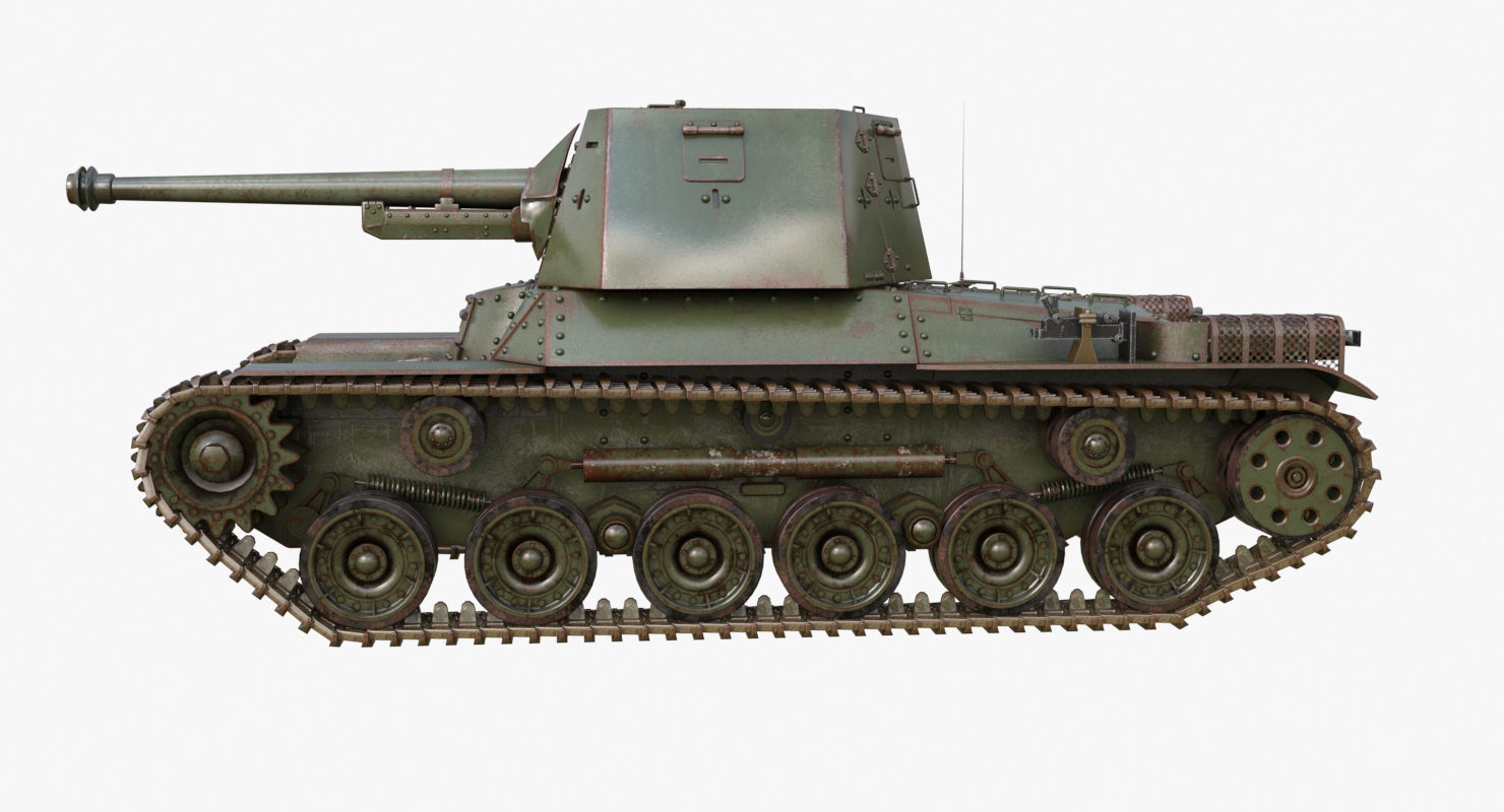 Tank Type 3 Ho Ni III Japan Mental Ray 3D model_62