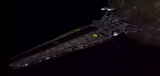 STAR WARS - VENATOR CLASS DESTROYER Low-poly 3D model