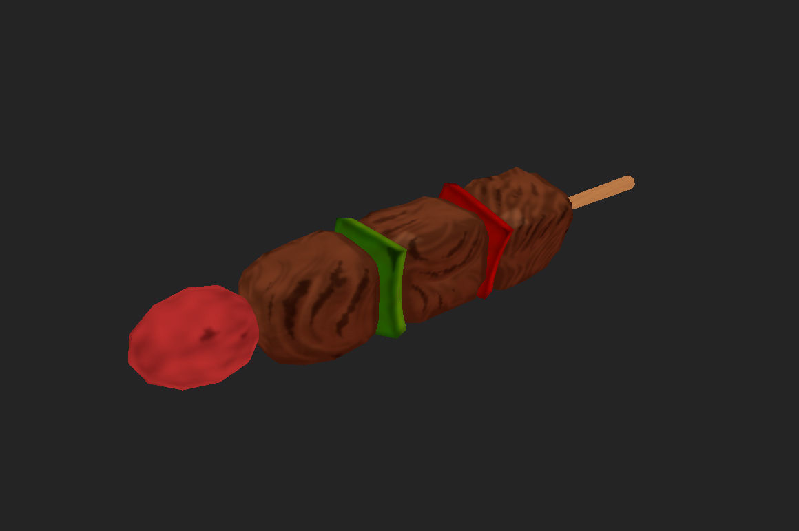 BBQ Skewer  Low-poly 3D model_14
