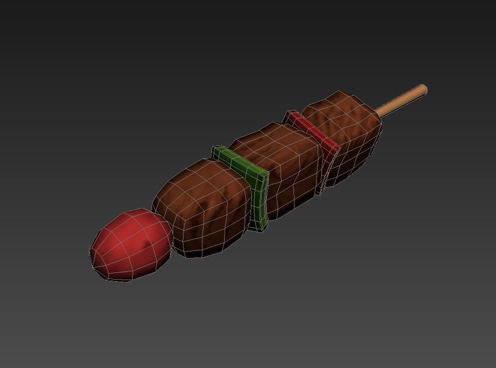BBQ Skewer  Low-poly 3D model_9