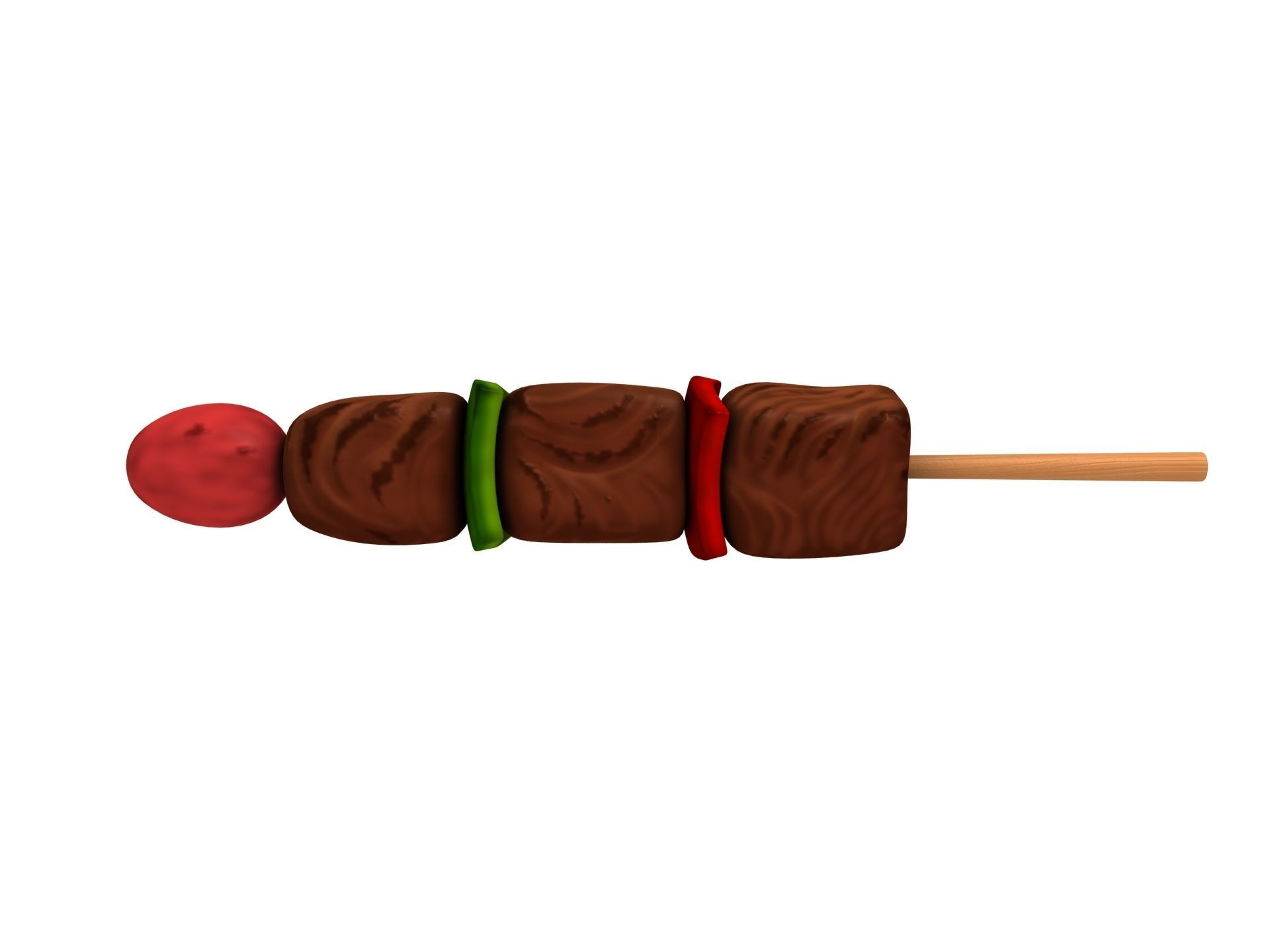 BBQ Skewer  Low-poly 3D model_3
