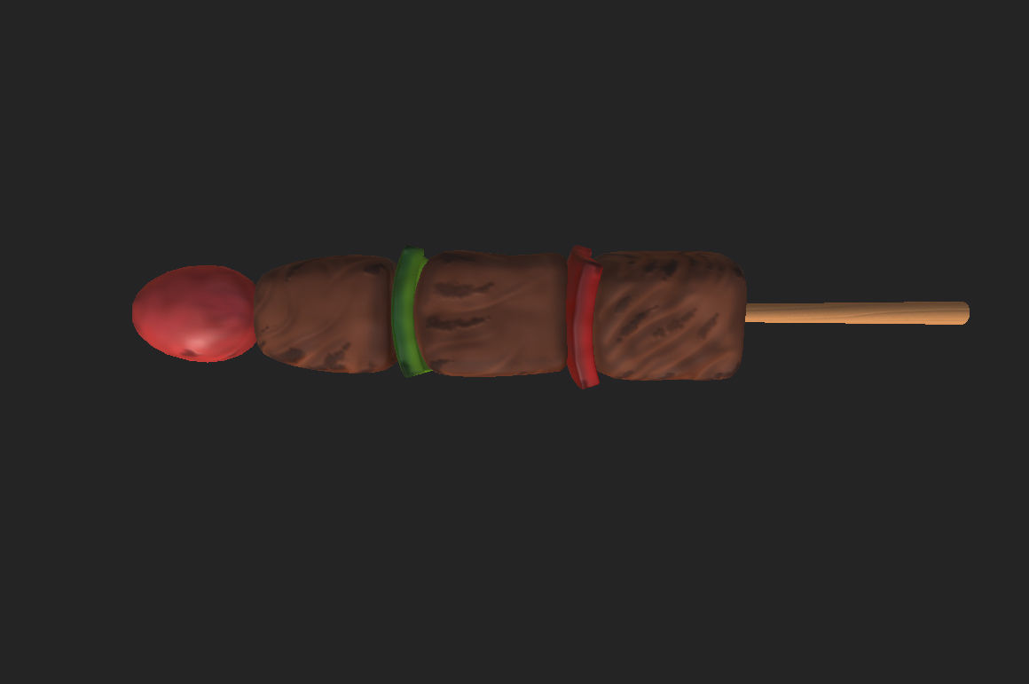 BBQ Skewer  Low-poly 3D model_20