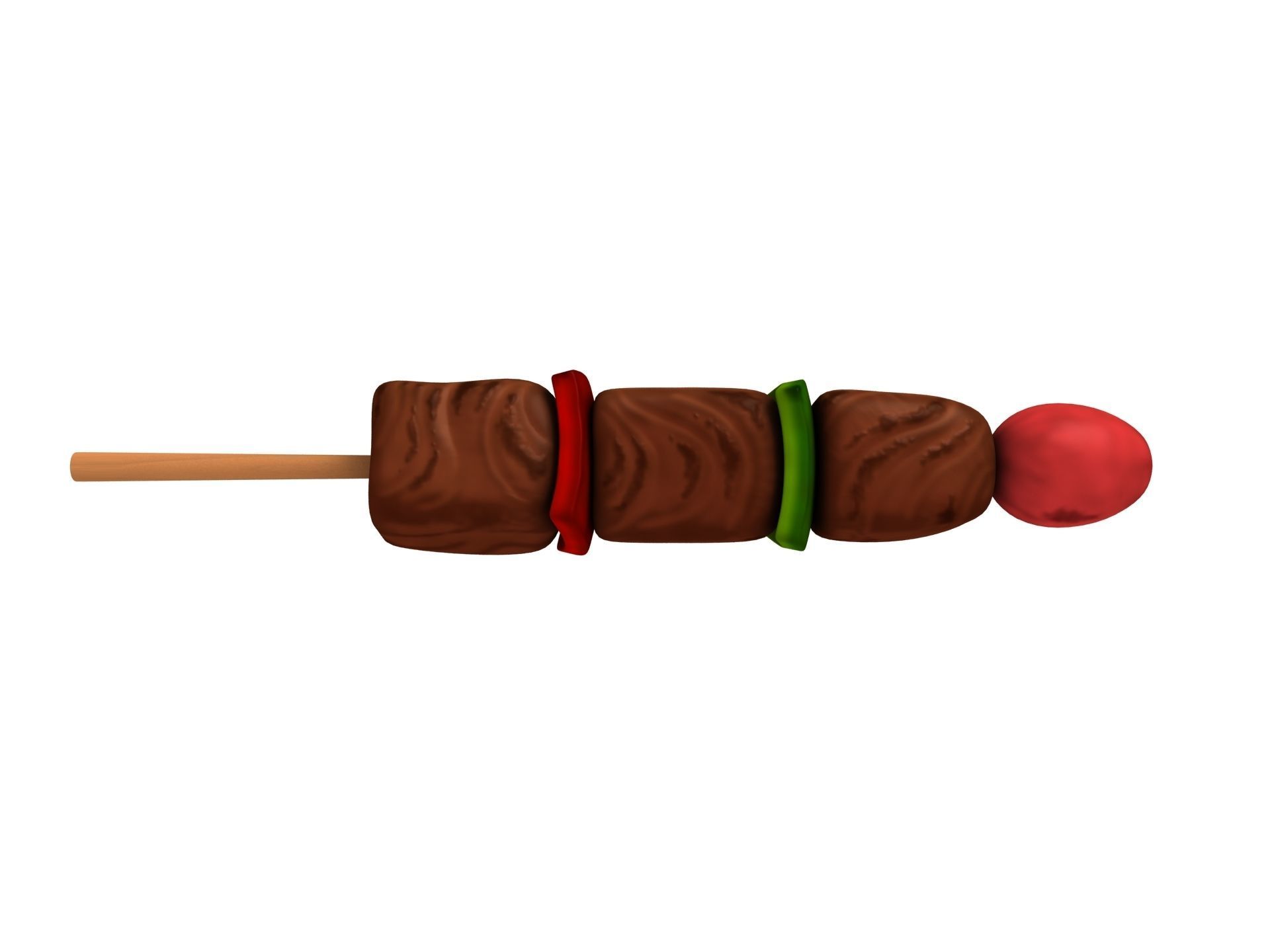 BBQ Skewer  Low-poly 3D model_4