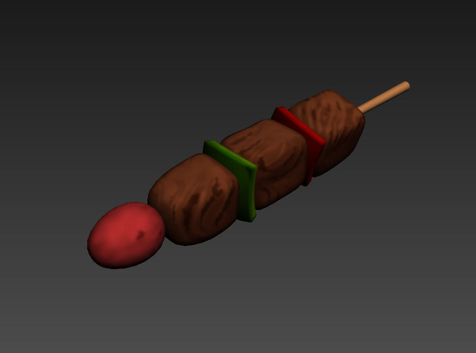 BBQ Skewer  Low-poly 3D model_7