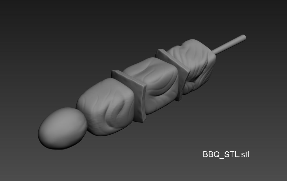 BBQ Skewer  Low-poly 3D model_22