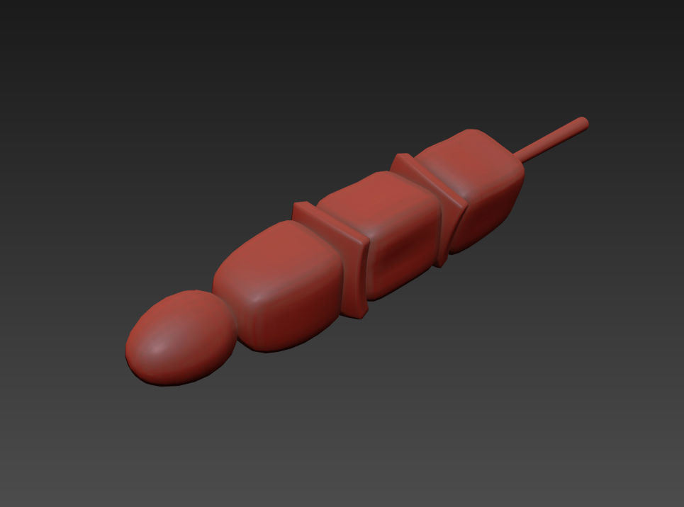 BBQ Skewer  Low-poly 3D model_11
