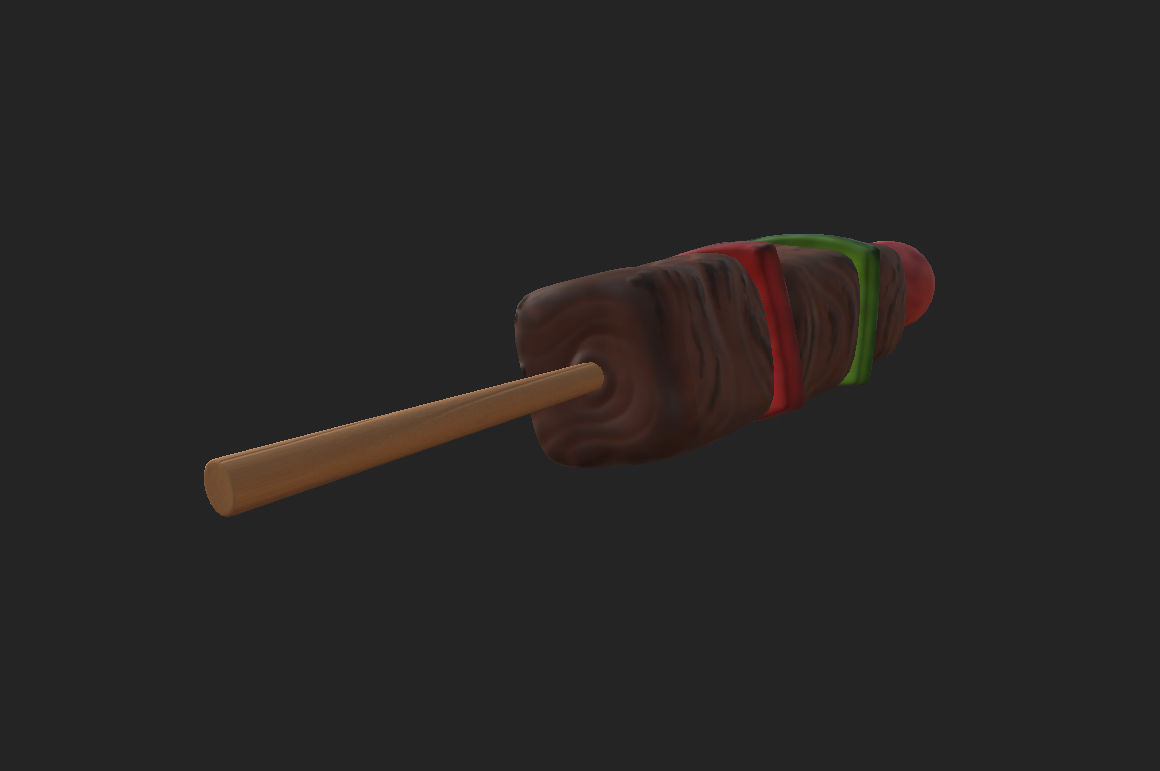 BBQ Skewer  Low-poly 3D model_21