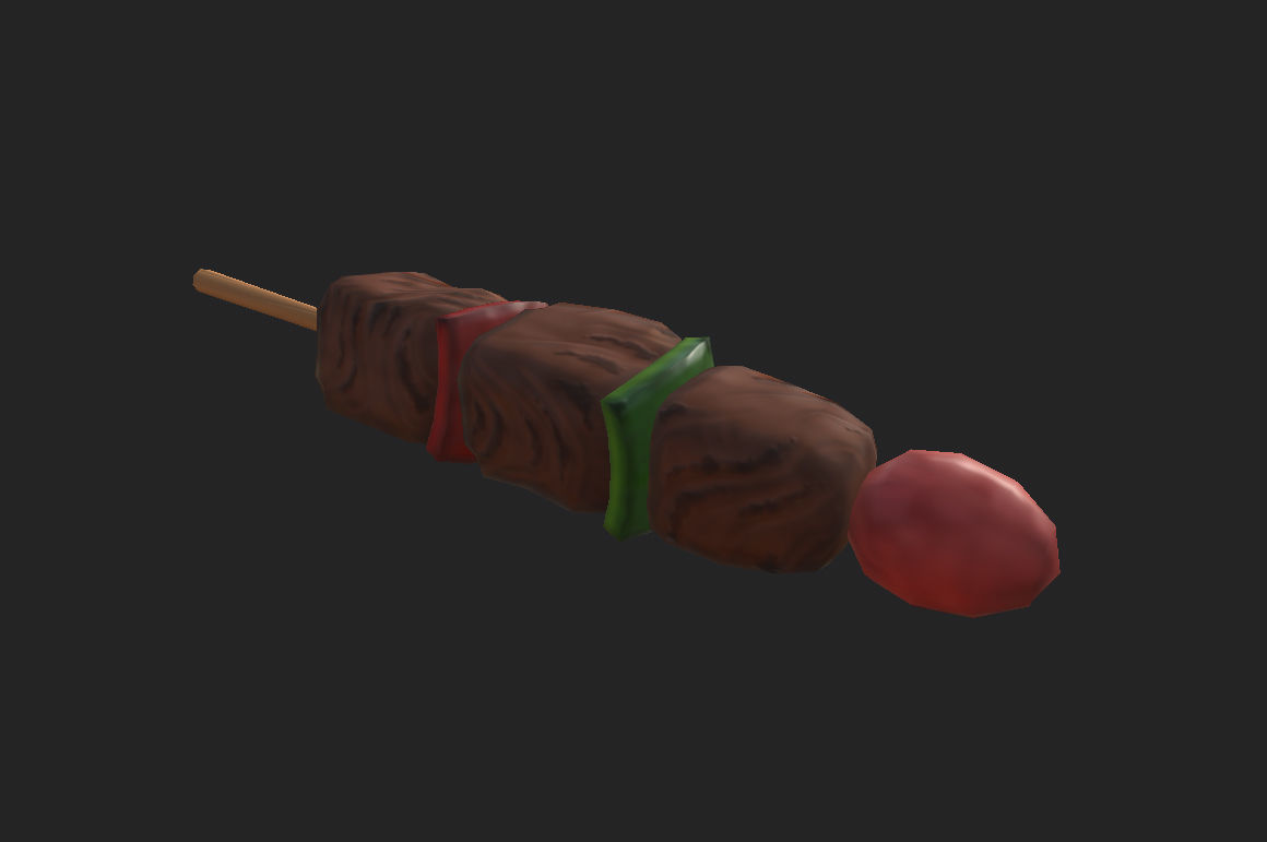 BBQ Skewer  Low-poly 3D model_17