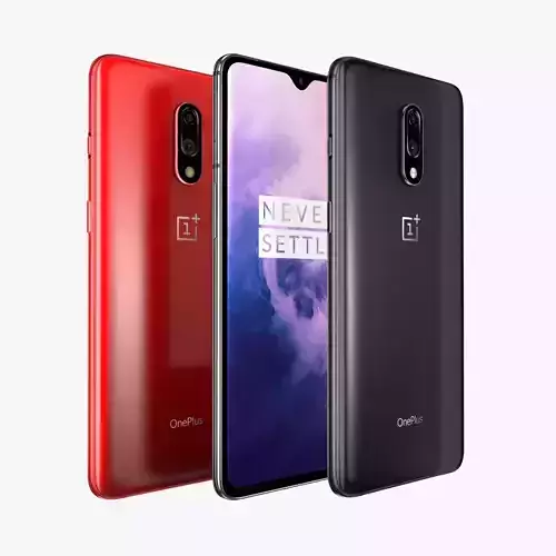 OnePlus 7 Mirror Gray and Red