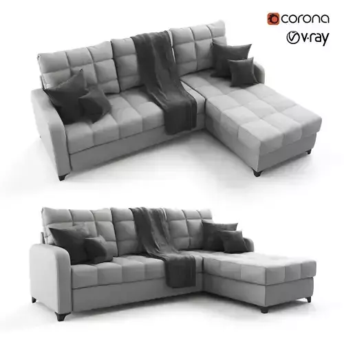 Corner gray sofa bed Valery