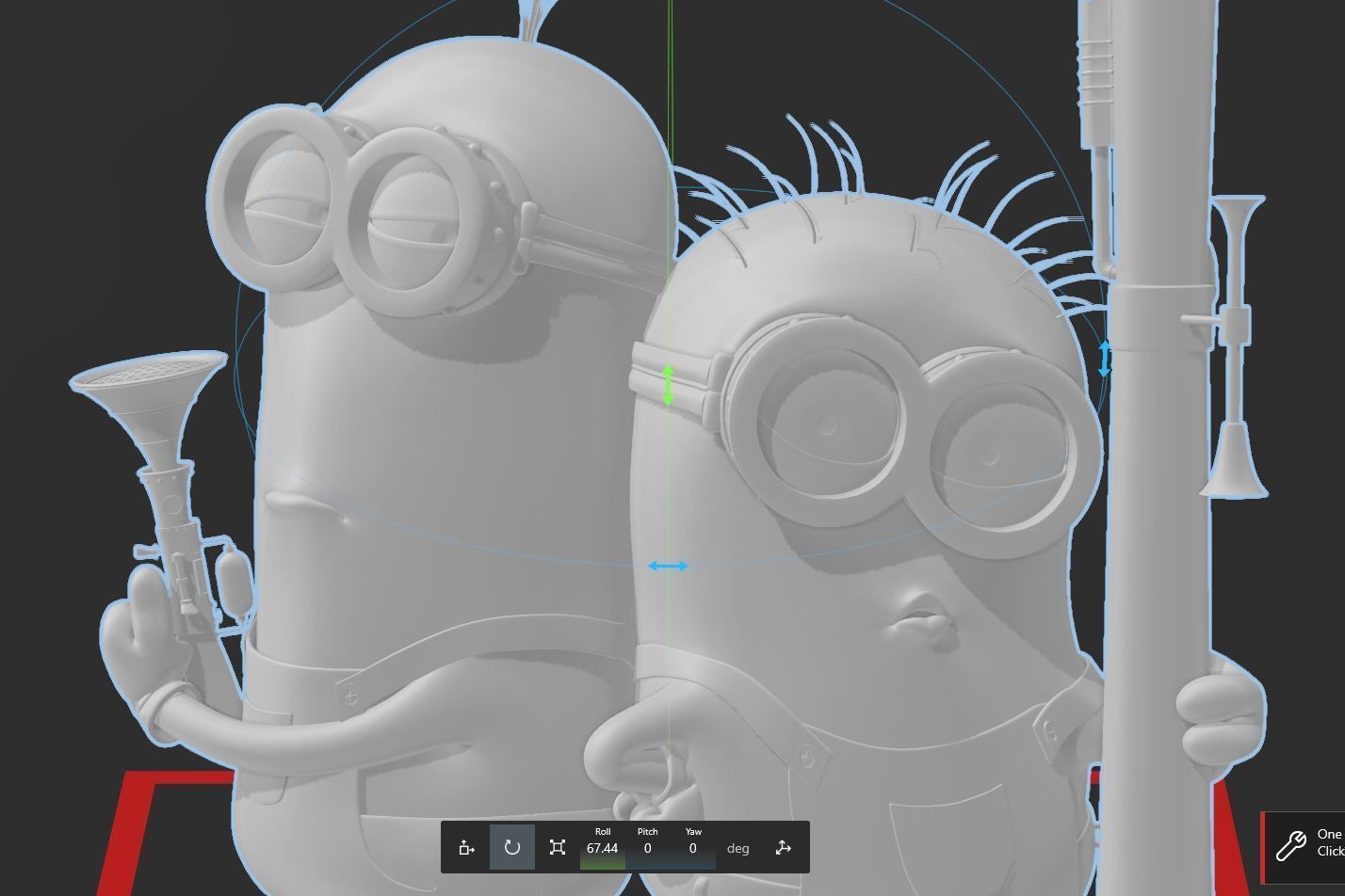 Minions  - with Rocket Launcher 3D print model_1