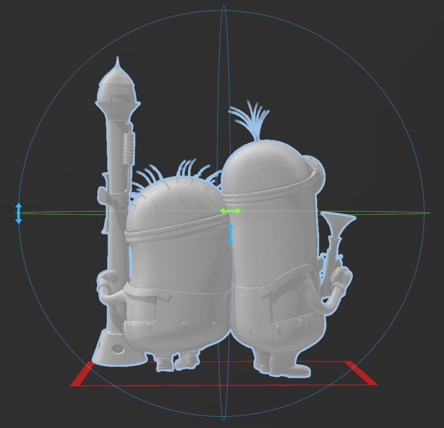 Minions  - with Rocket Launcher 3D print model_3