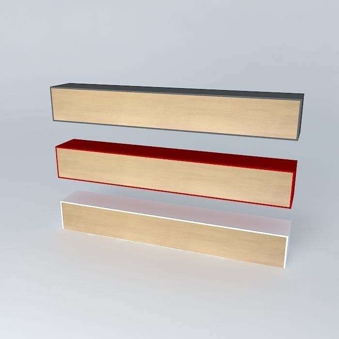 Besta Burs Wall shelf 3D model_1