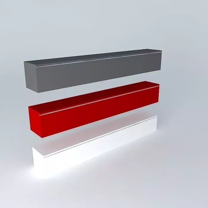 Besta Burs Wall shelf 3D model_0