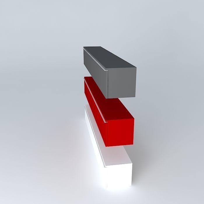 Besta Burs Wall shelf 3D model_2