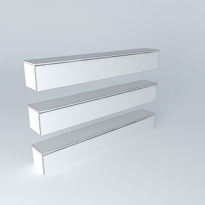 Besta Burs Wall shelf 3D model_3