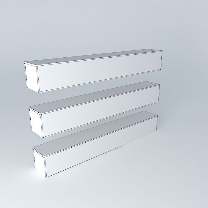 Besta Burs Wall shelf 3D model_4