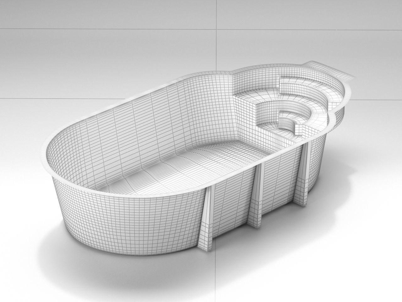 Swiming pool 12 3D model_7