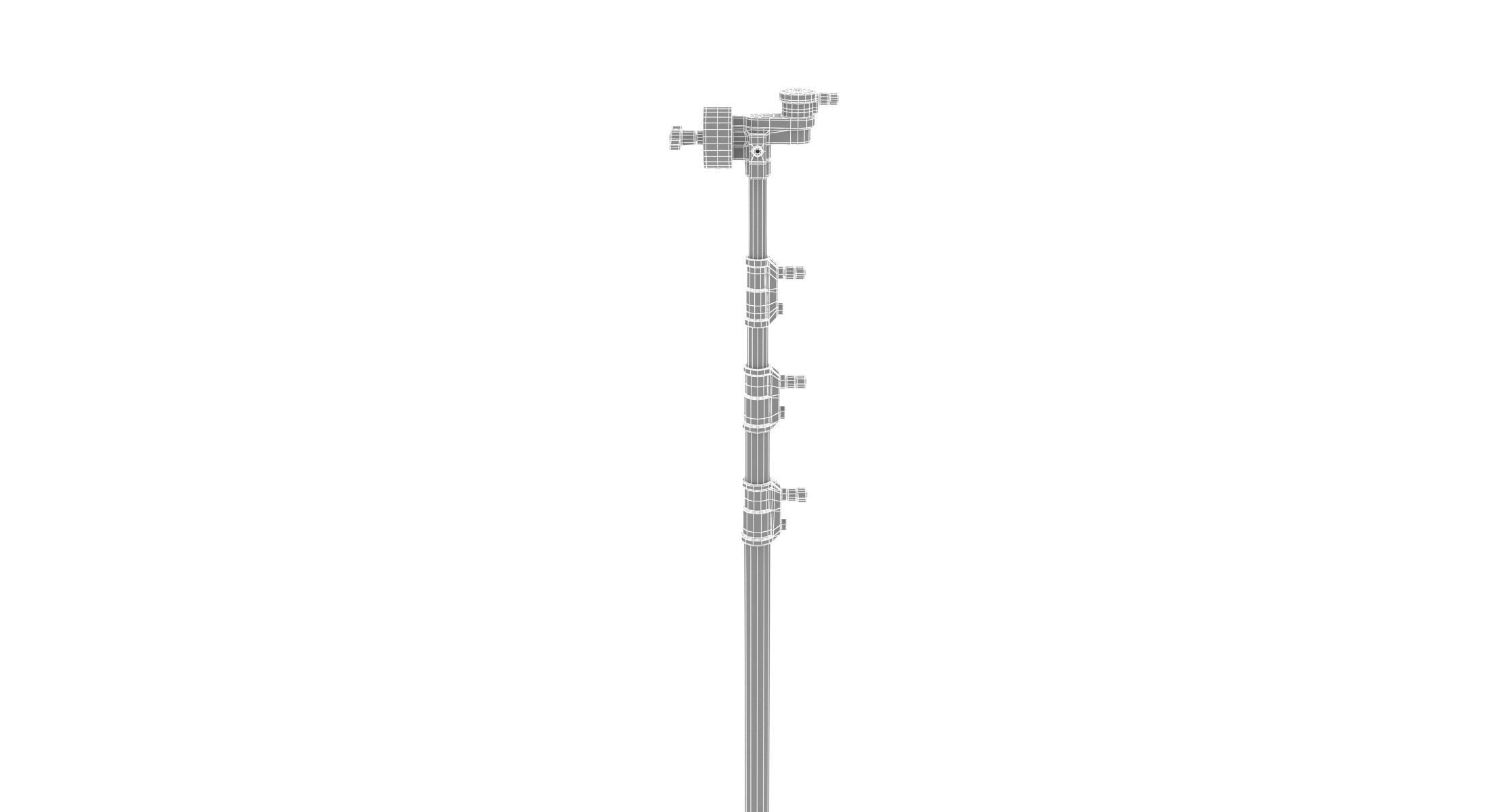 Stands - Wheels - Operating Poles Module Silver 3D model_10