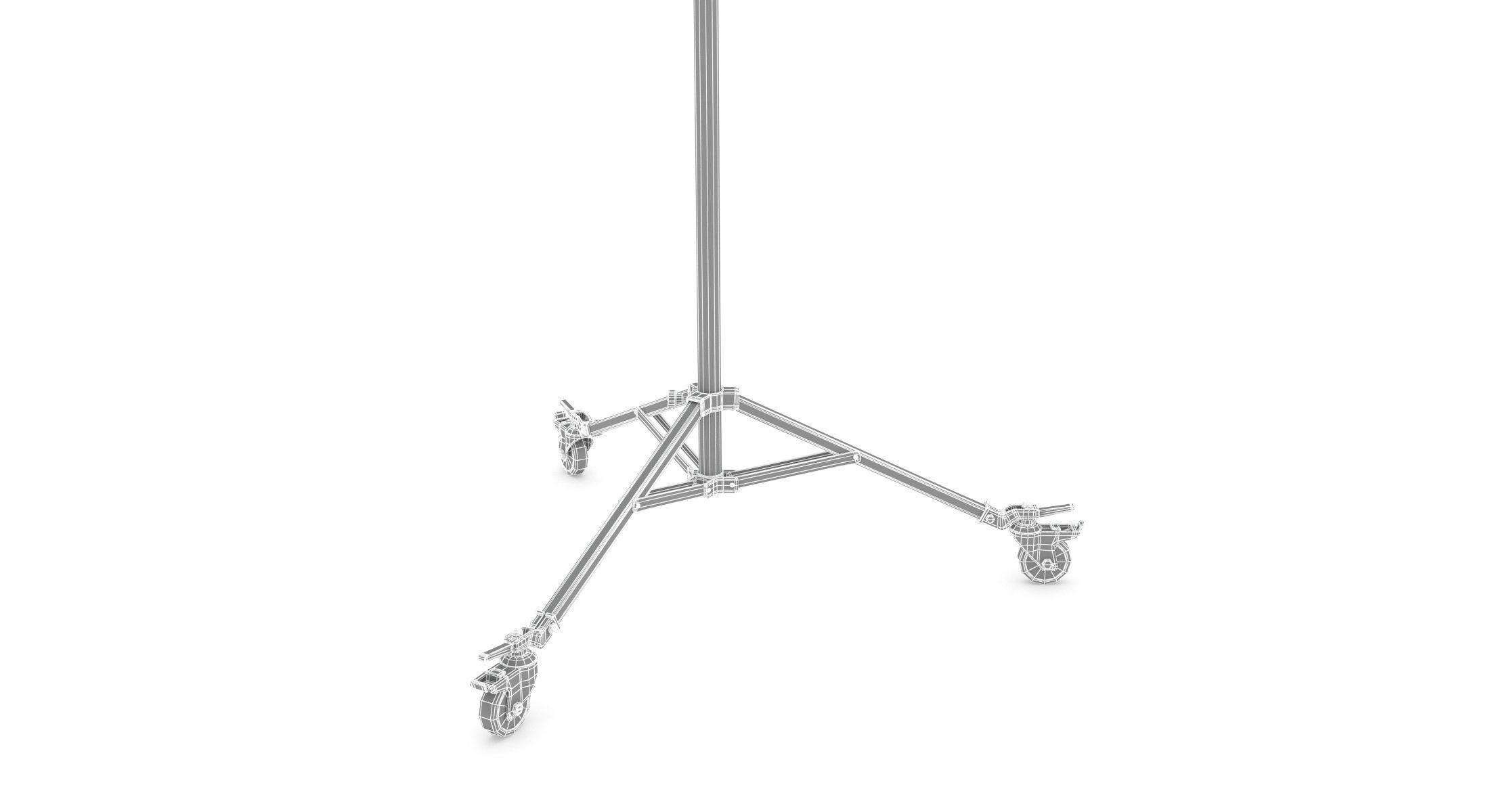 Stands - Wheels - Operating Poles Module Silver 3D model_9