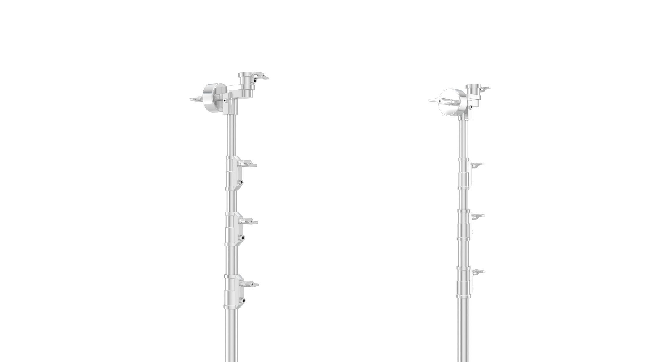 Stands - Wheels - Operating Poles Module Silver 3D model_6