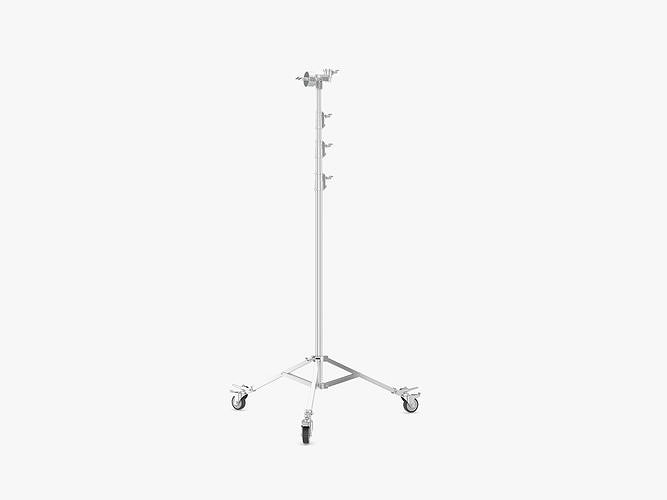 Stands - Wheels - Operating Poles Module Silver 3D model