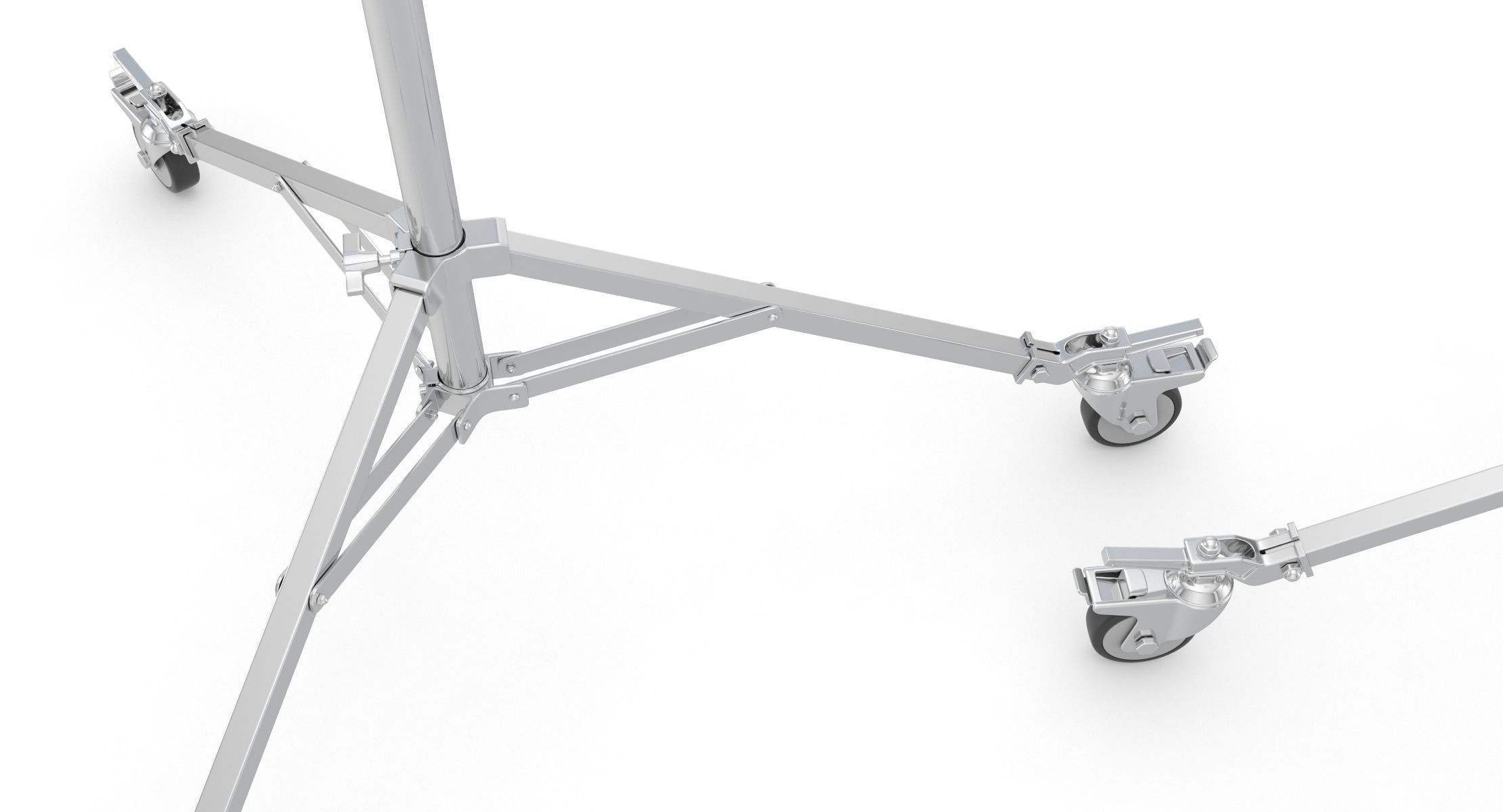 Stands - Wheels - Operating Poles Module Silver 3D model_8