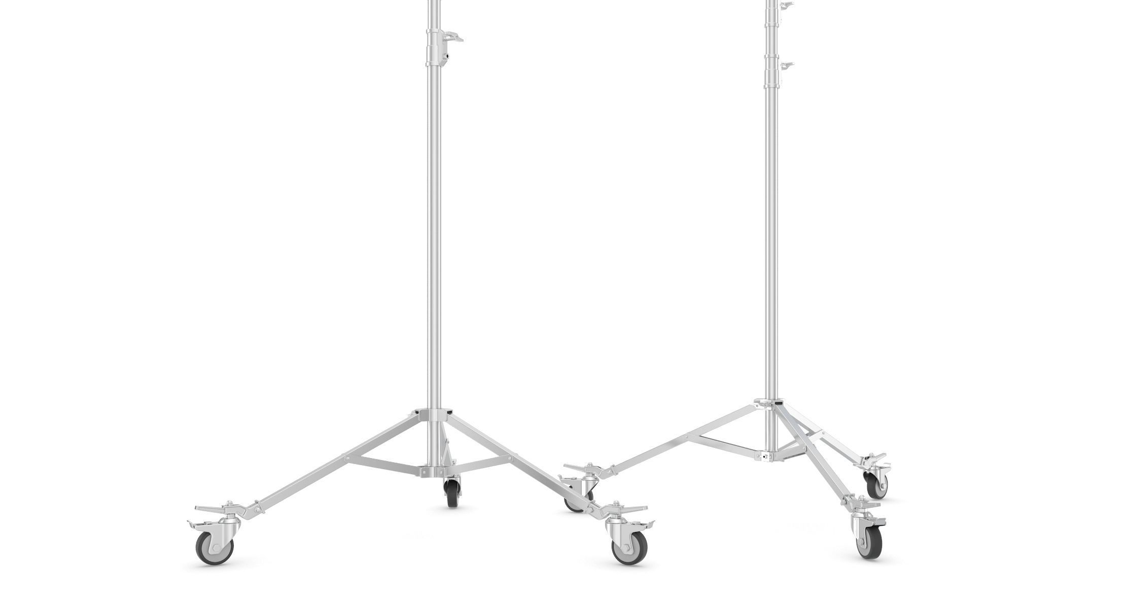 Stands - Wheels - Operating Poles Module Silver 3D model_5